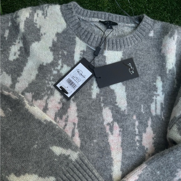 RAILS Virgo Grey Tie Dye Cashmere Pullover Crewneck Sweater size Small S New - Picture 6 of 8